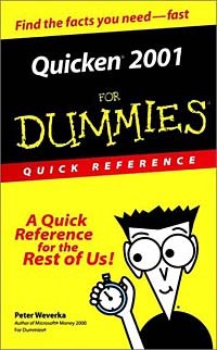 Peter Weverka - Quicken 2001 for Dummies Quick Reference