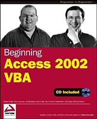  - Beginning Access 2002 VBA (Programmer to Programmer)
