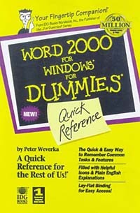 Peter Weverka - Word 2000 for Windows for Dummies Quick Reference