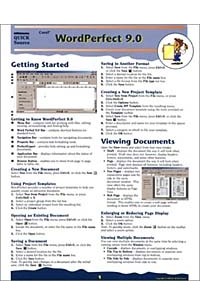 Quick Source - Corel WordPerfect 9.0 Quick Source Reference Guide