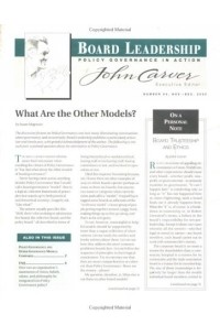 Джон Карвер - Board Leadership, No. 64, 2002 (J-B BL Single Issue Board Leadership Journal)