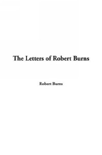 Robert Burns - The Letters of Robert Burns
