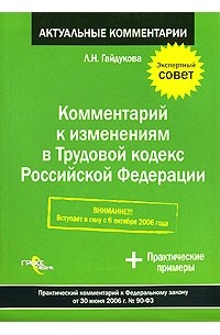 Л. Н. Гайдукова - Комментарий к изменениям в Трудовой кодекс Российской Федерации