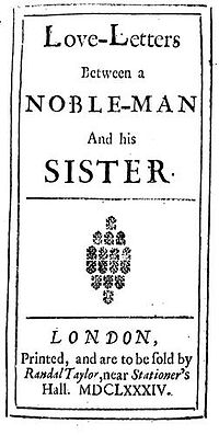 Aphra Behn - Love-Letters Between a Nobleman and His Sister