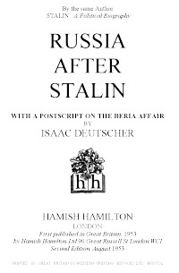 Исаак Дойчер - Russia After Stalin