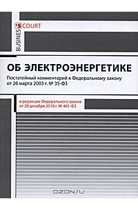  - Об электроэнергетике. Постатейный комментарий к Федеральному закону