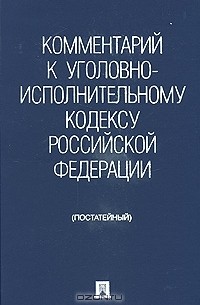 Селиверстов В.И - Комментарий к Уголовно-исполнительному кодексу Российской Федерации (постатейный)