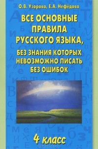  - Все основные правила русского языка, без знания которых невозможно писать без ошибок 4 класс