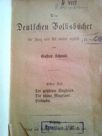 Gustav Benjamin Schwab - Die deutschen Volksbücher