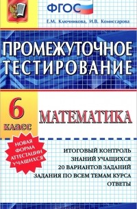 Математика. 6 класс. Промежуточное тестирование