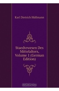  - Staedtewesen Des Mittelalters, Volume 1 (German Edition)