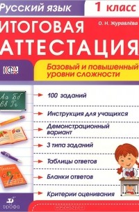 Журавлева О.Н. - Русский язык. 1 класс. Рабочая тетрадь. Итоговая аттестация