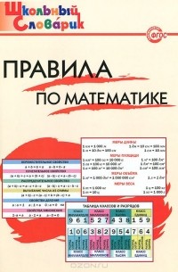 Правила по математике. Начальная школа