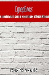Роман Масленников - СуперБлог: Как заработать деньги и репутацию в Живом Журнале?