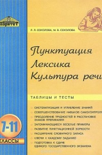 Пунктуация. Лексика. Культура речи. Таблица и тесты