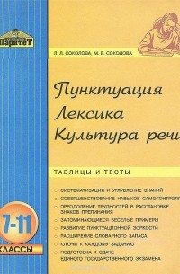  - Пунктуация. Лексика. Культура речи. Таблица и тесты