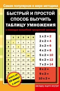 Быстрый и простой способ выучить таблицу умножения с помощью волшебной прозрачной закладки