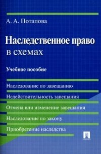 Анастасия Потапова - Наследственное право в схемах. Учебное пособие