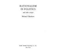 Michael Oakeshott - Rationalism in Politics and Other Essays