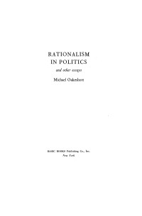 Rationalism in Politics and Other Essays