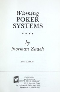 Norman Zadeh - Winning Poker Systems