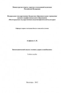 А. И. Агафонов - Биомеханический анализ техники ударов в кикбоксинге