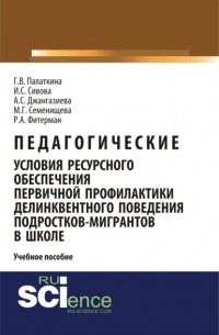 Педагогические условия ресурсного обеспечения первичной профилактики делинквентного поведения подростков-мигрантов в школе. Учебное пособие