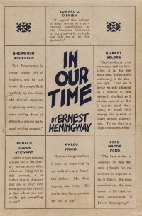 Ernest Hemingway - In Our Time (сборник)