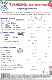 Математика. 4 класс. Тренажер. Справочные материалы, А5