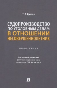 Татьяна Орлова - Судопроизводство по уголовным делам в отношении несовершеннолетних. Монография