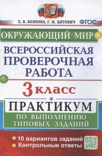  - Всероссийская проверочная работа Окружающий мир 3 класс Практикум по выполнению типовых заданий 10 вариантов заданий