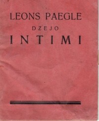 Leons Paegle - Dzejo intīmi