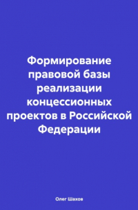 Формирование правовой базы реализации концессионных проектов в Российской Федерации