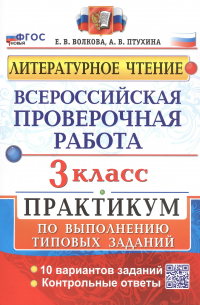  - Всероссийская проверочная работа. Литературное чтение. 3 класс. Практикум по выполнению типовых заданий. 10 вариантов заданий