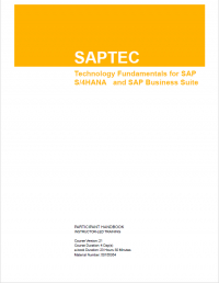 SAP - SAPTEC - Technology Fundamentals for SAP S4HANA and SAP Business Suite