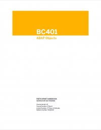 SAP - BC401 - ABAP Object